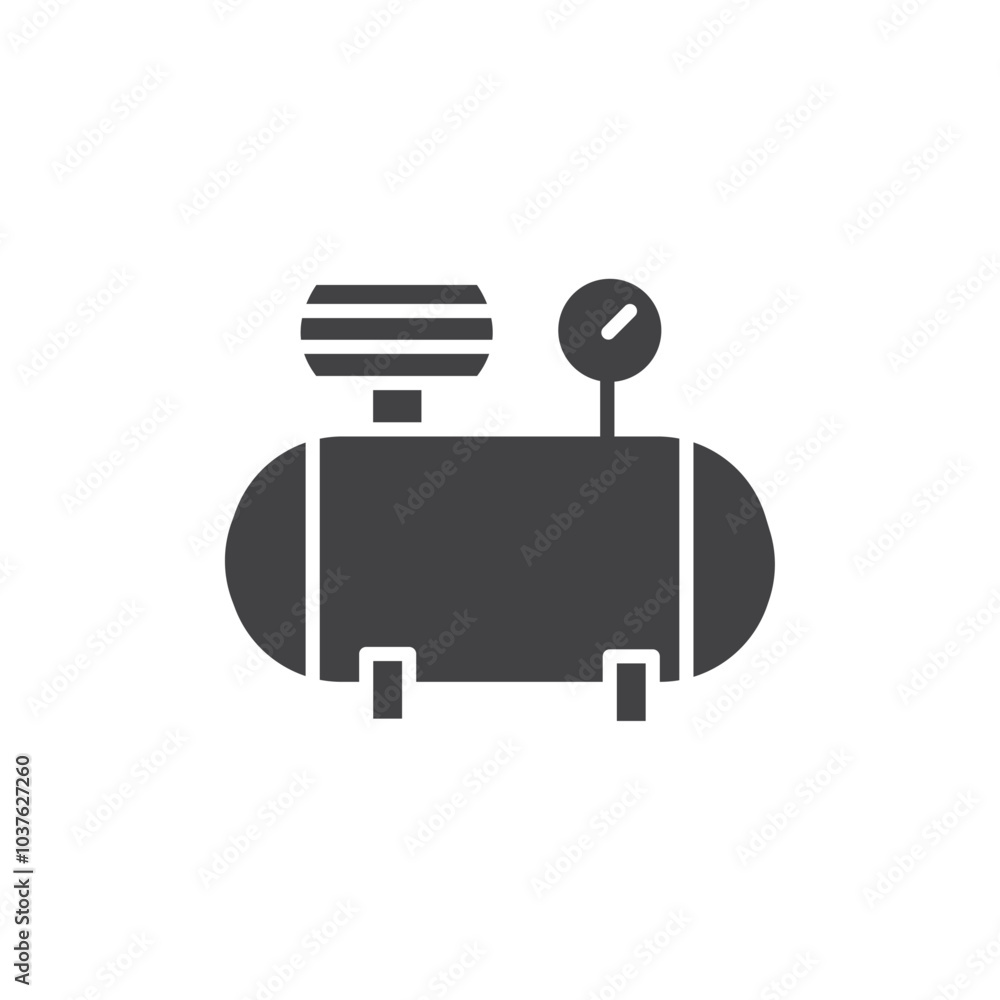 Compressor icon Flat simple outline set Compressor icon Flat simple outline set