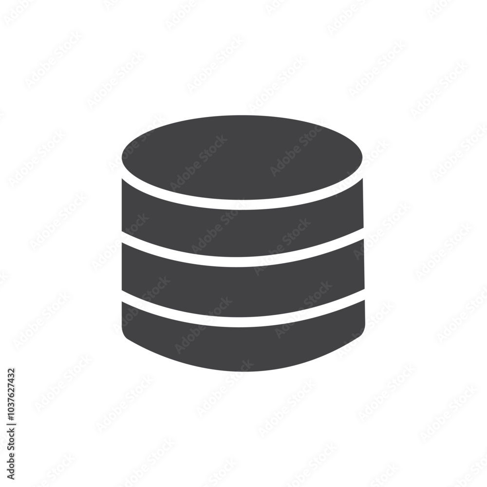 Database icon Flat simple outline set Database icon Flat simple outline set