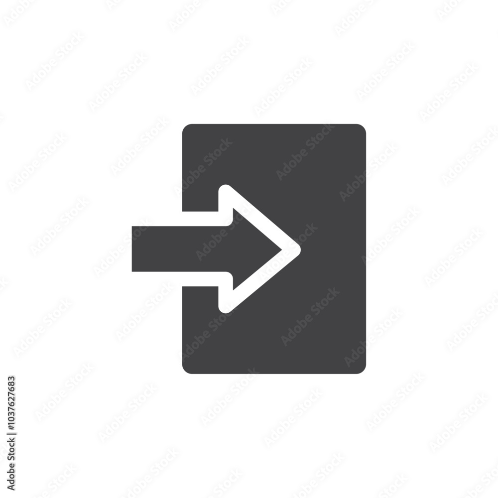 Exit icon Flat simple outline set Exit icon Flat simple outline set