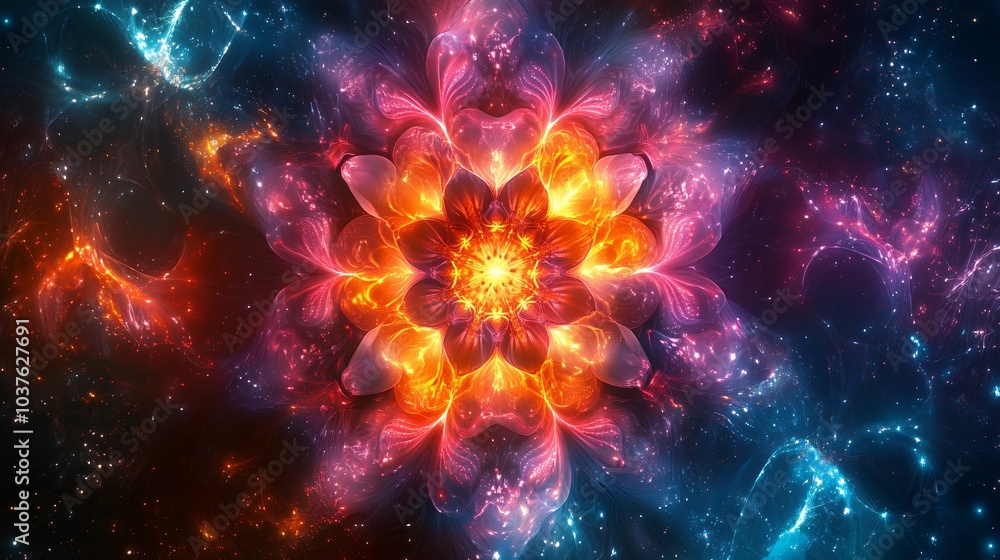 kaleidoscopic mandala background kaleidoscopic mandala background