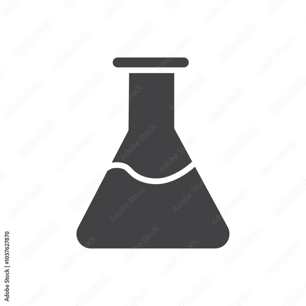 Flask icon Flat simple outline set Flask icon Flat simple outline set