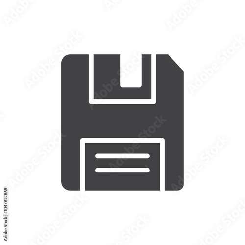 Floppy disk icon Flat simple outline set