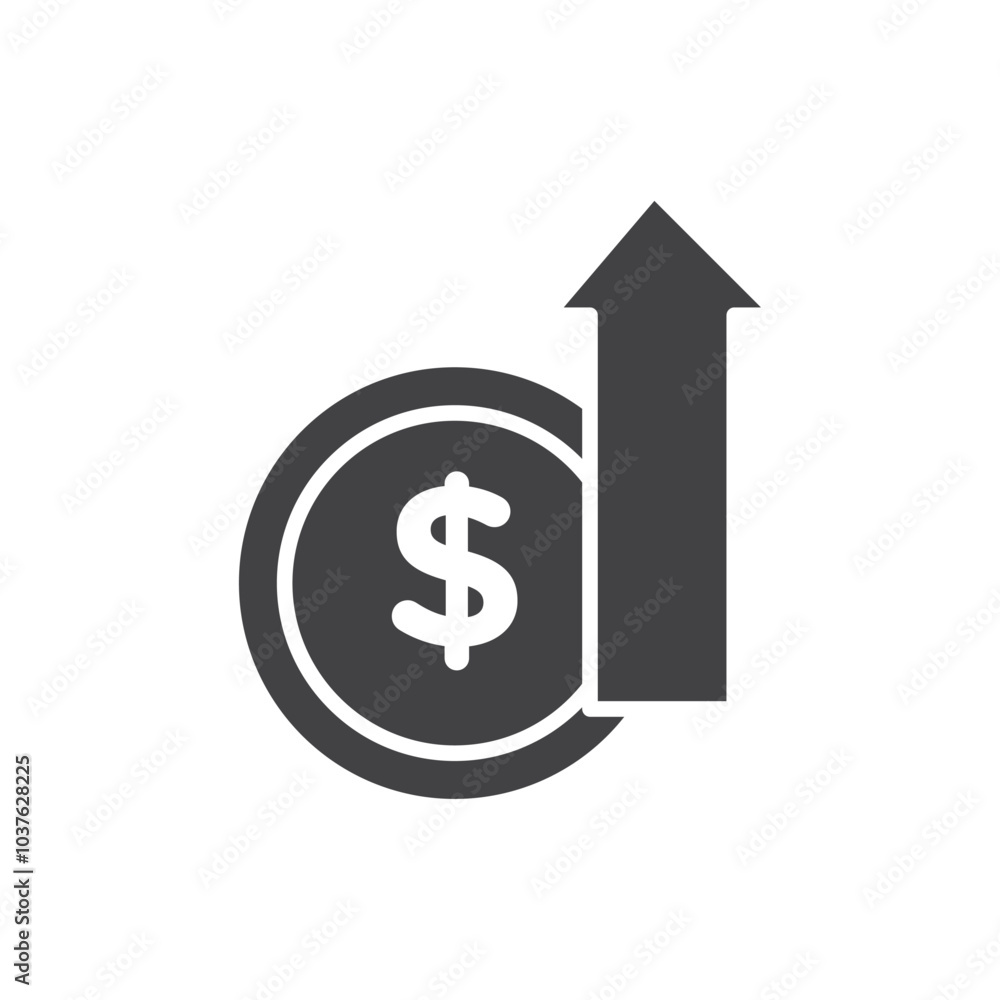 High revenue icon Flat simple outline set High revenue icon Flat simple outline set