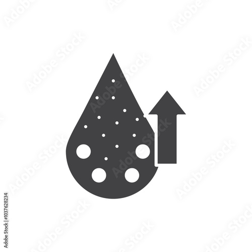 High cholesterol icon Flat simple outline set