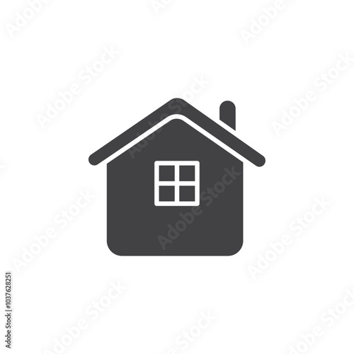 Home icon Flat simple outline set