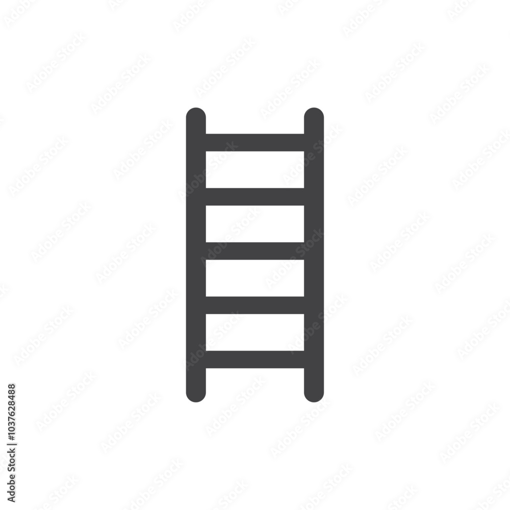 Ladder icon Flat simple outline set Ladder icon Flat simple outline set