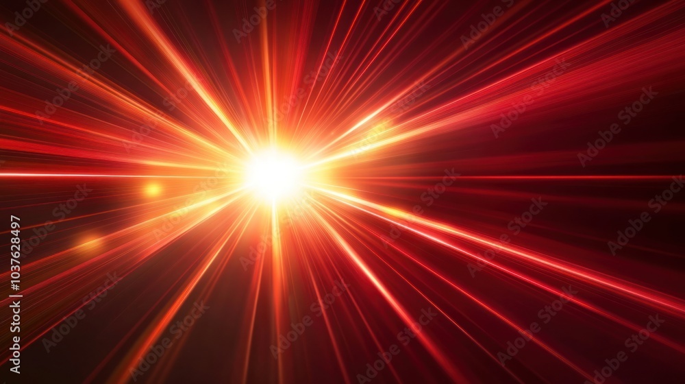 Abstract Red Light Burst Abstract Red Light Burst