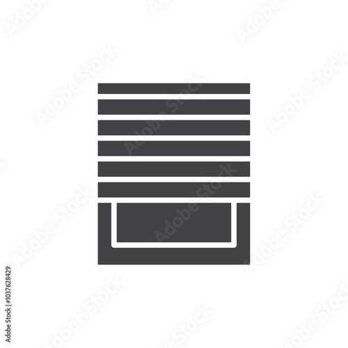 Jalousie icon Flat simple outline set