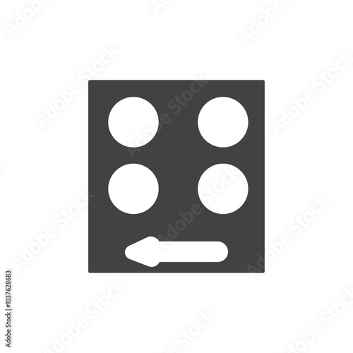 Makeup palette Icon Flat simple outline set