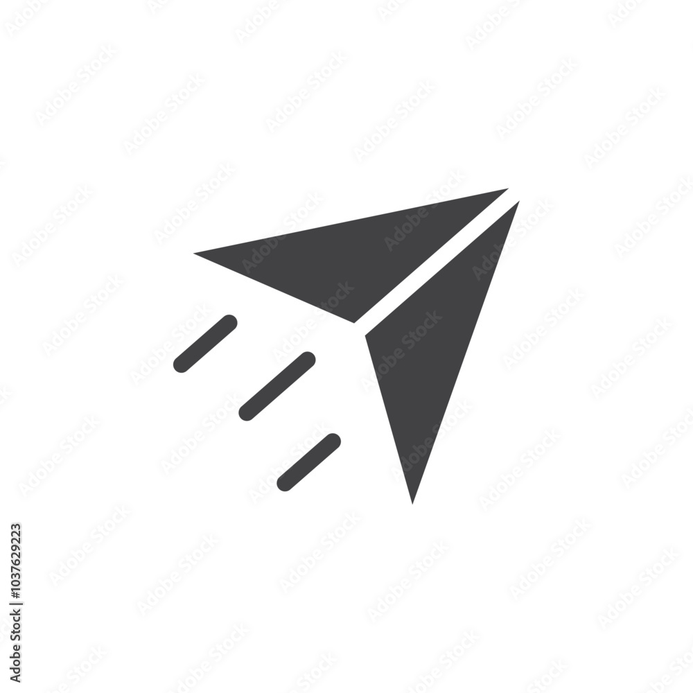 Paper plane icon Flat simple outline set Paper plane icon Flat simple outline set