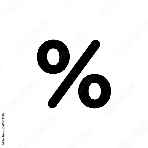 Percent icon Flat simple outline set