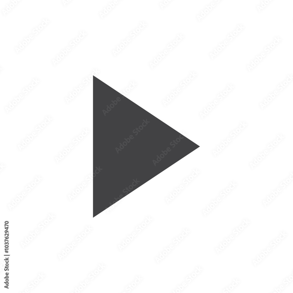 Play icon Flat simple outline set Play icon Flat simple outline set