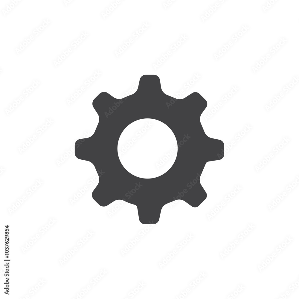 Settings icon Flat simple outline set Settings icon Flat simple outline set