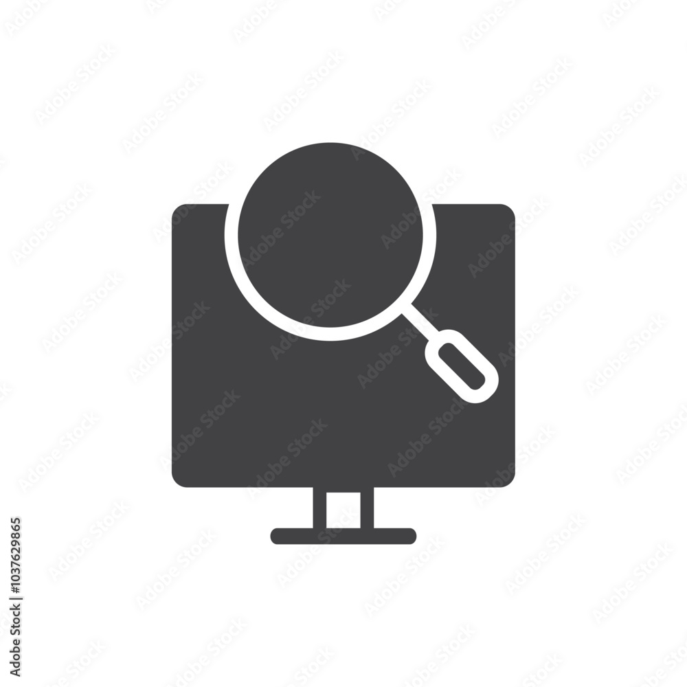 Search online icon Flat simple outline set Search online icon Flat simple outline set