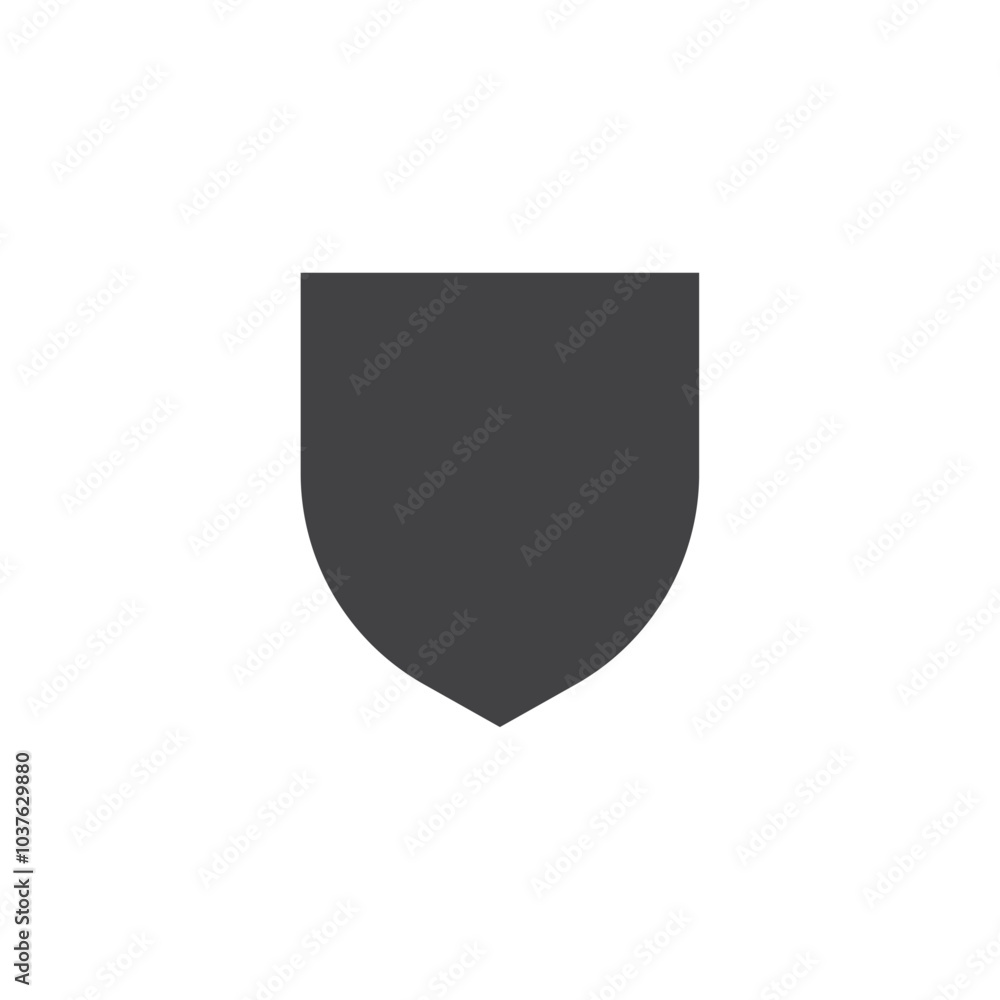 Shield icon Flat simple outline set Shield icon Flat simple outline set