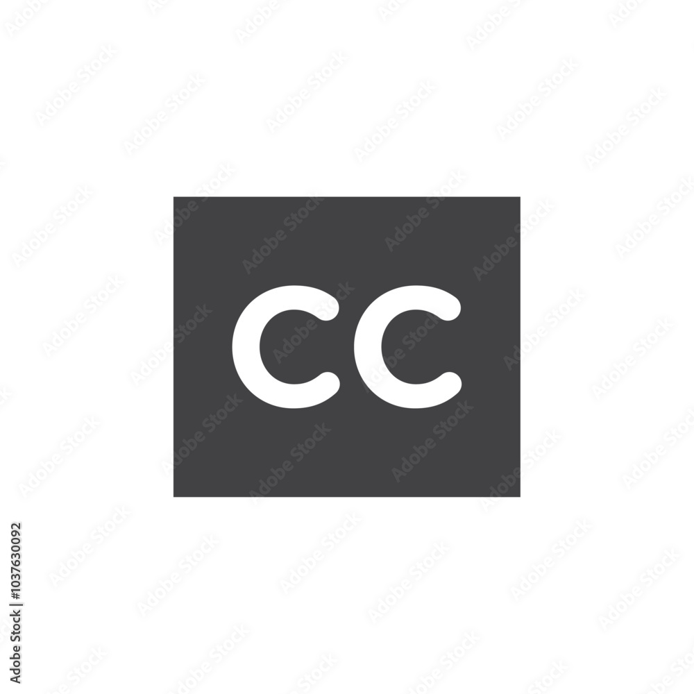 Subtitles icon Flat simple outline set Subtitles icon Flat simple outline set