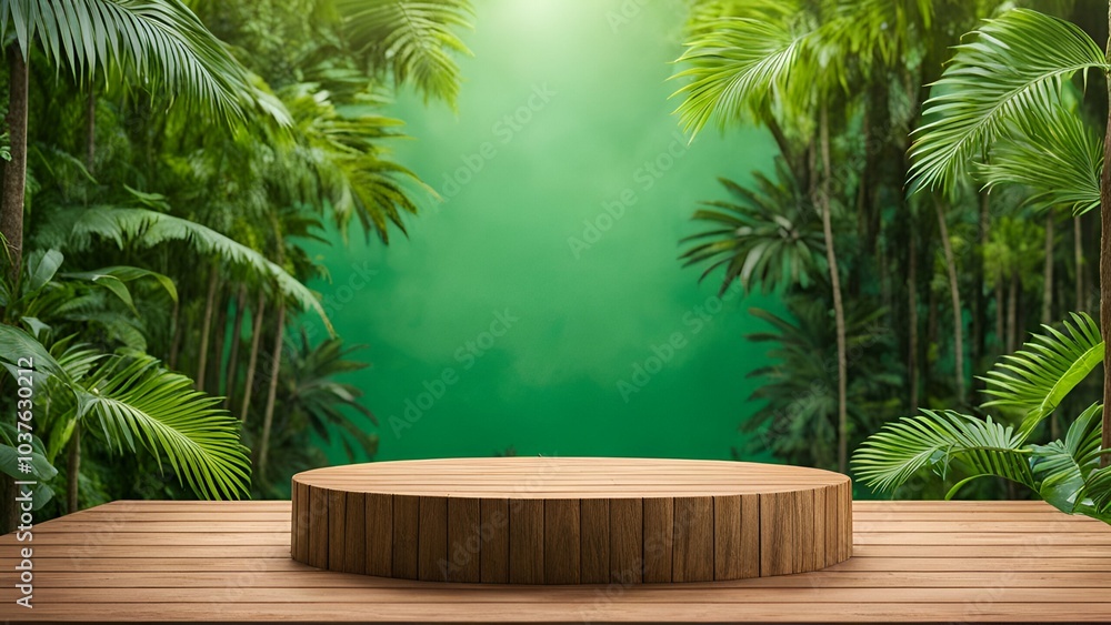 Wood mockup with leaves Wood mockup with leaves