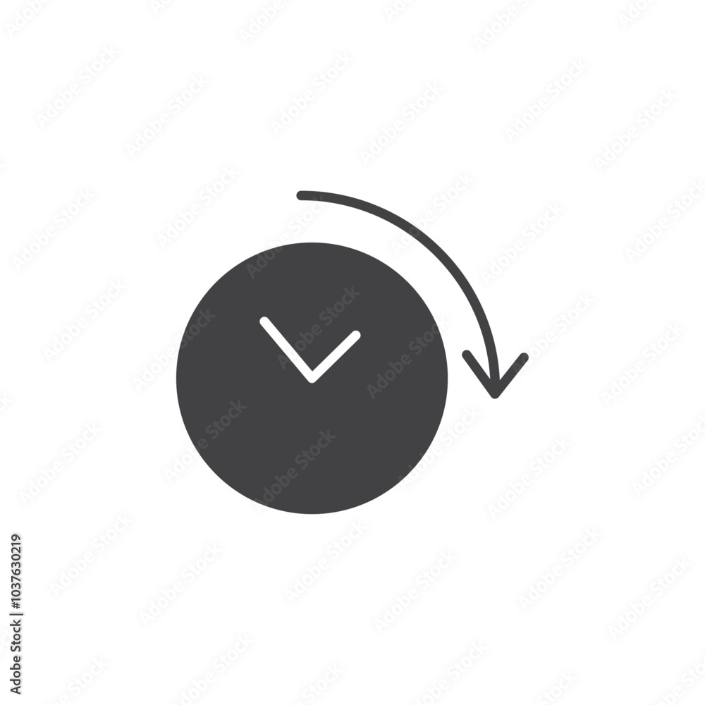 Time forward icon Flat simple outline set Time forward icon Flat simple outline set