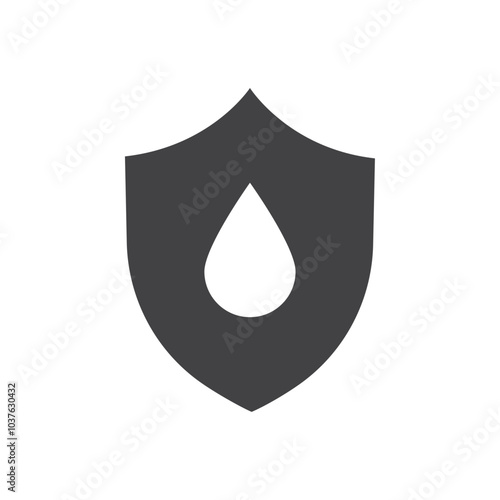 Waterproof icon Flat simple outline set