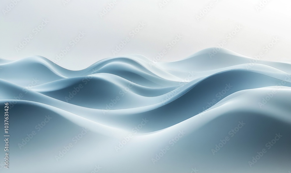 The image is a beautiful, serene depiction of a wave in the ocean The image is a beautiful, serene depiction of a wave in the ocean