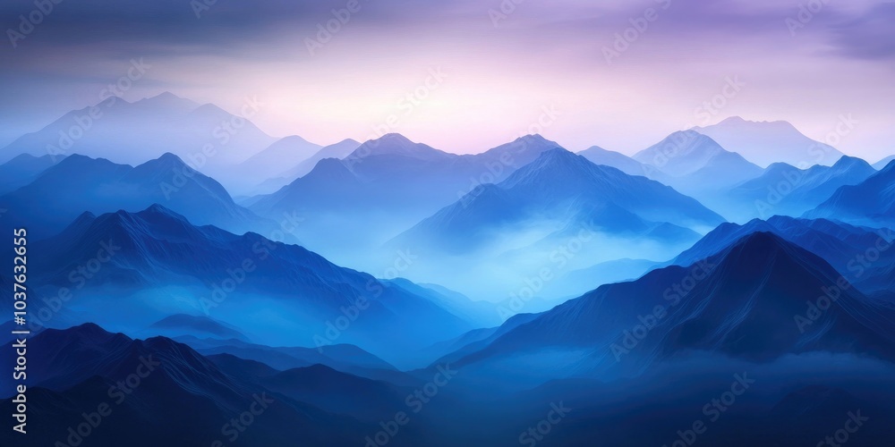 Scenic view of mountainous terrain, Panoramic landscape of rugged mountains Scenic view of mountainous terrain, Panoramic landscape of rugged mountains