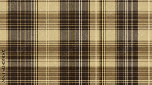 Plaid pattern with a seamless brown background