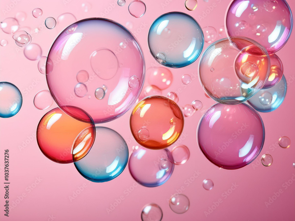pink background with bubbles pink background with bubbles