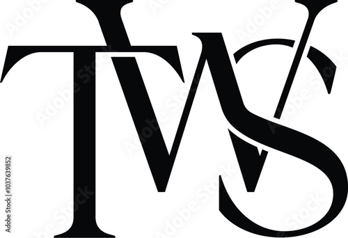 Vector TWS fashion logo