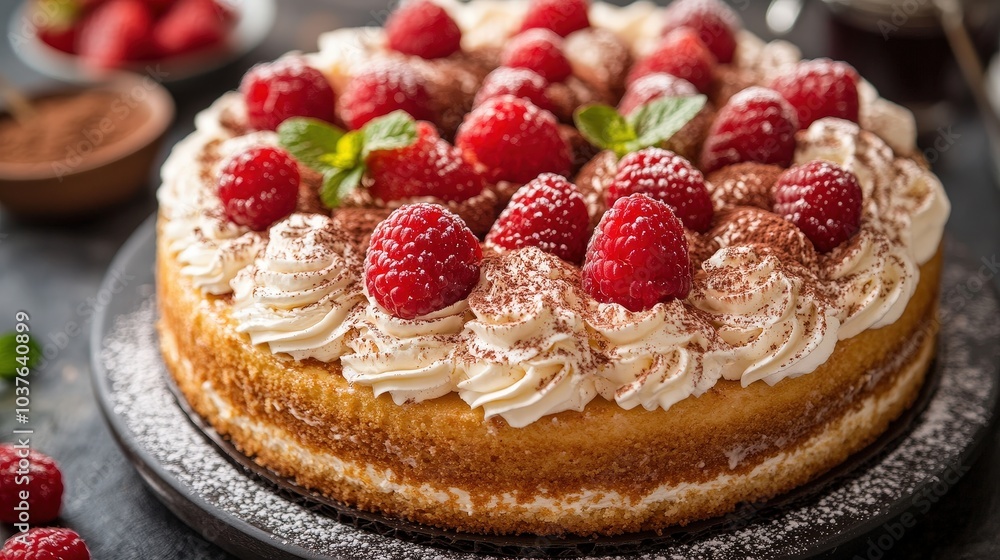 Sweet Tres Leches Cake in Circular Arrangement - Top-Down Perspective with Gentle Curves Sweet Tres Leches Cake in Circular Arrangement - Top-Down Perspective with Gentle Curves