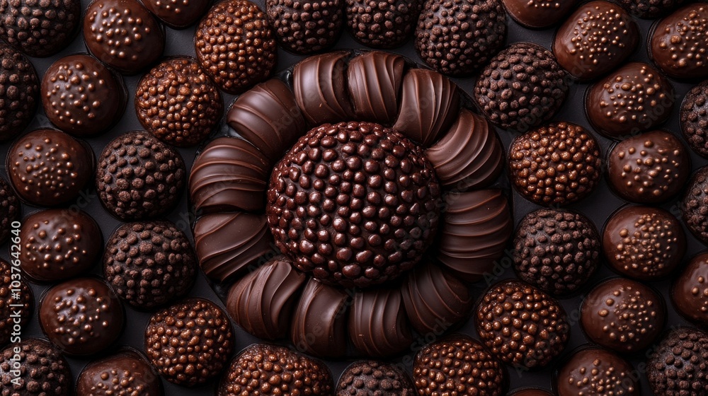 Sweet Brigadeiro Treats from Brazil in Circular Arrangement Sweet Brigadeiro Treats from Brazil in Circular Arrangement
