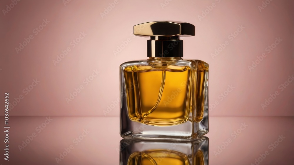 Cosmetic oil bottle on blurred background Cosmetic oil bottle on blurred background