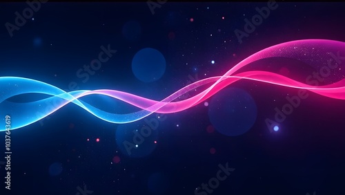 Dynamic Blue and Pink Wave Abstract Background, ideal for artistic projects and designs