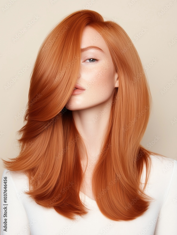 Fototapeta premium model with Rich Honey hair color