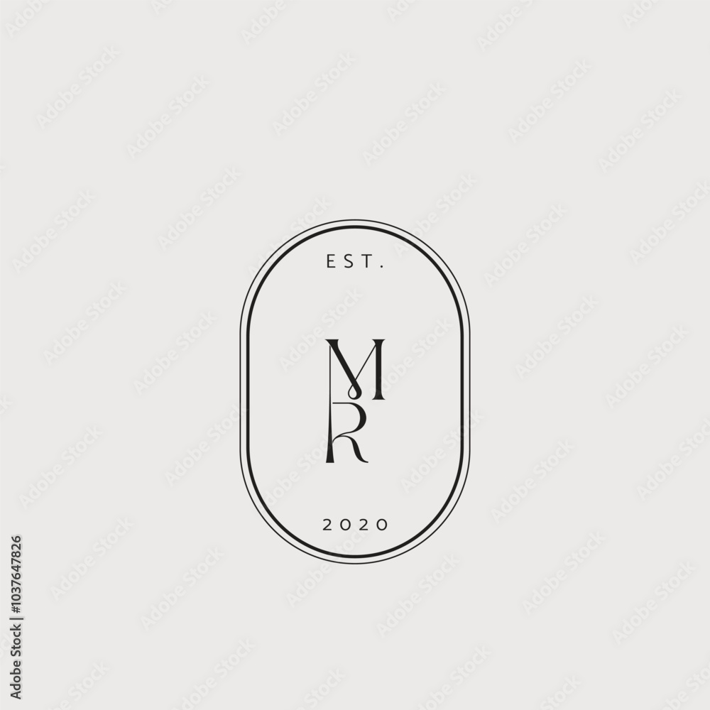 MR initial logo design MR initial logo design