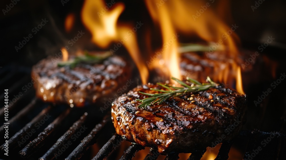 Grilling Steak with Rosemary Grilling Steak with Rosemary