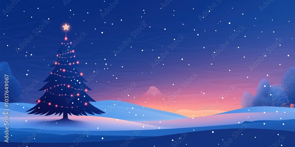 Fundo de natal em tons de azul e vermelho com árvore de Natal e espaço para texto e conteúdos Fundo de natal em tons de azul e vermelho com árvore de Natal e espaço para texto e conteúdos