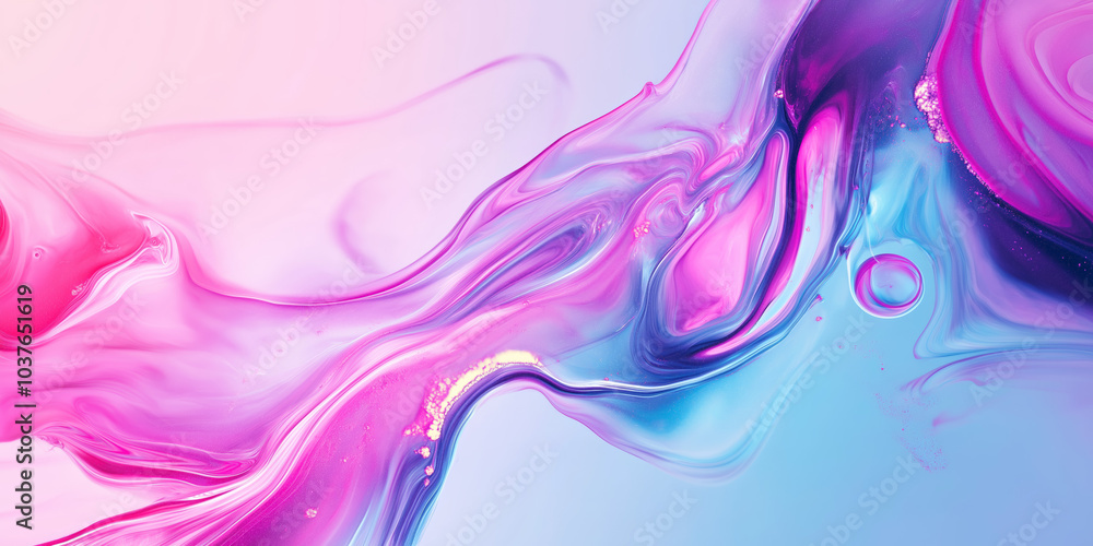 Flowing digital wave in vibrant pink and blue tones with smooth transitions, creating a dynamic and colorful abstract design, copy space, selective focus
Flowing digital wave in vibrant pink and blue tones with smooth transitions, creating a dynamic and colorful abstract design, copy space, selective focus