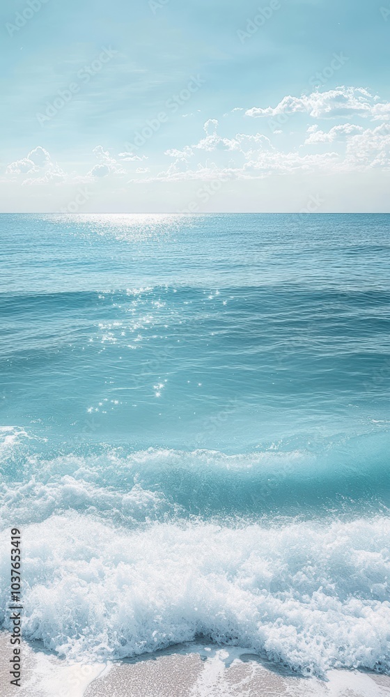 Calming Mint Gradient Ocean Waves Background Calming Mint Gradient Ocean Waves Background