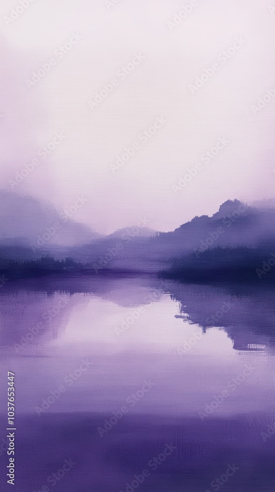 Fototapeta premium Soft Lilac Gradient with Calming Grainy Effects