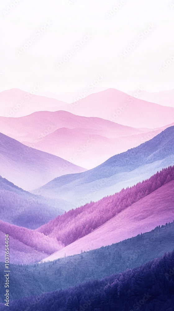 Naklejka premium Serene Gradient Landscape with Calming Tones