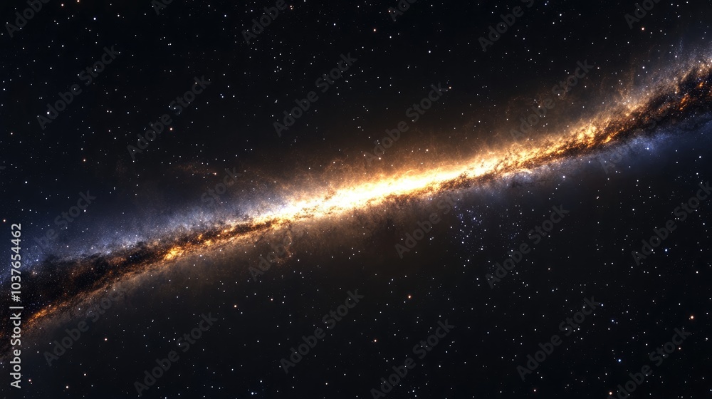 3D cartoon depiction of the Milky Way galaxy panorama featuring stars and cosmic dust in the universe 3D cartoon depiction of the Milky Way galaxy panorama featuring stars and cosmic dust in the universe