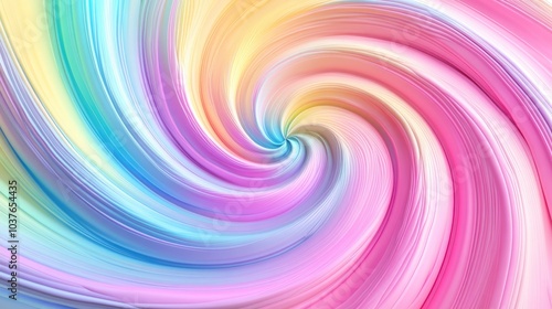 Abstract Gradient Iridescent Holographic Neon Curved Background Conceptual Design Of A Tie Dye Swirl Adorable Pastel Hues 3D Illustration