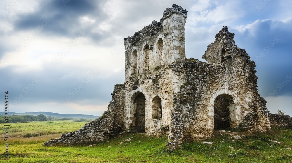 The Harcaroy Battle Tower is a medieval ruin. Vedensky district, Kharkaroi settlement, Chechen Republic, Russia. discerning attention The Harcaroy Battle Tower is a medieval ruin. Vedensky district, Kharkaroi settlement, Chechen Republic, Russia. discerning attention