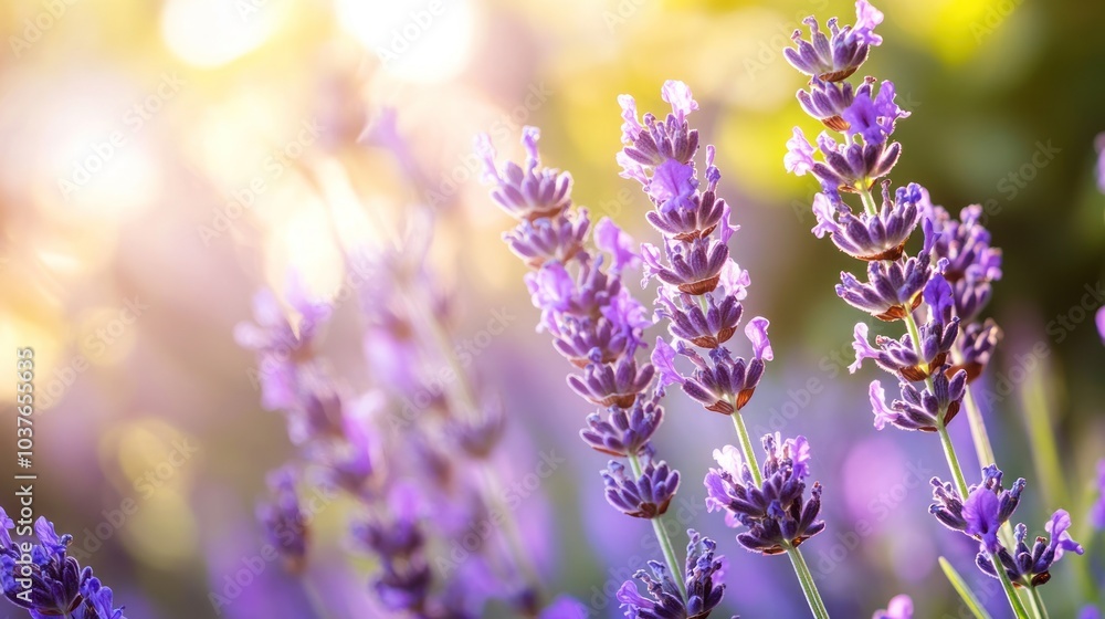 Fototapeta premium Lavender Flowers in the Sunlight