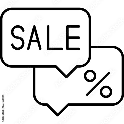 Sale and Discount Message Icon