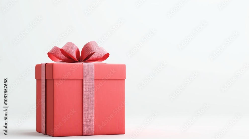Pink gift box with ribbon on white isolated background. Perfect for celebrations and decorations. Pink gift box with ribbon on white isolated background. Perfect for celebrations and decorations.