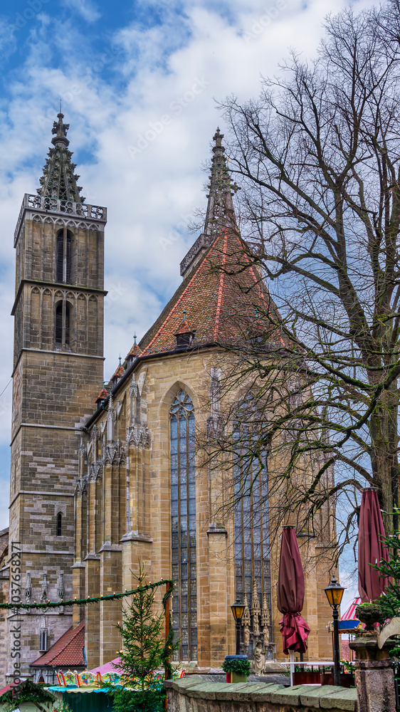 St. James's Church (Rothenburg ob der Tauber) is the main church of Rothenburg. Rothenburg ob der Tauber, Bavaria Germany