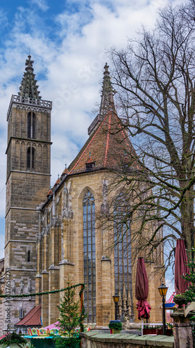 Obraz na płótnie St. James's Church (Rothenburg ob der Tauber) is the main church of Rothenburg. Rothenburg ob der Tauber, Bavaria Germany w salonie
