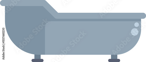 Simple and modern bathtub with a comfortable headrest, providing a luxurious bathing experience