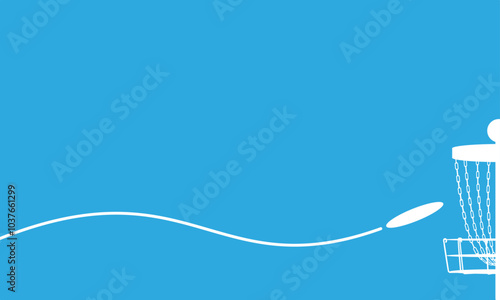 Cool editable vector background of disc golf line art theme great for any graphic design media	